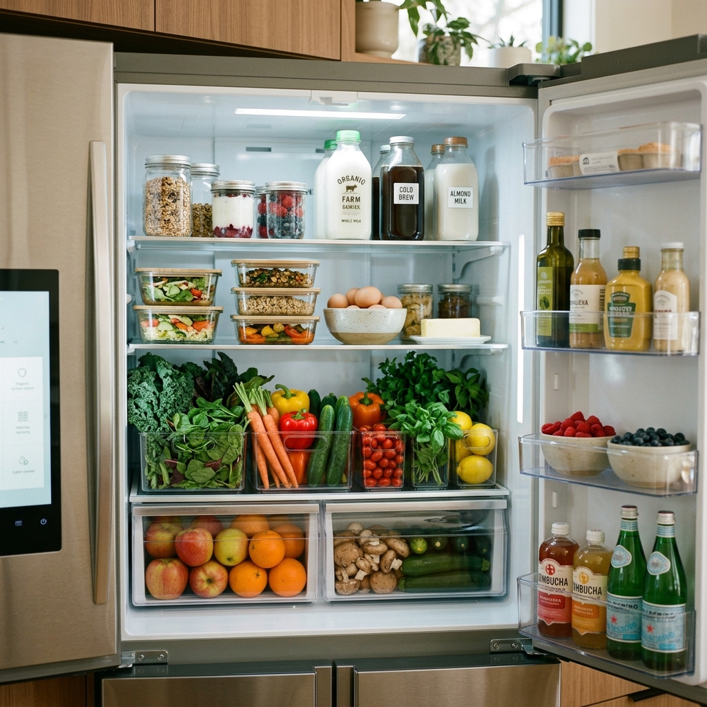 Clean and Organized Smart Refrigerator